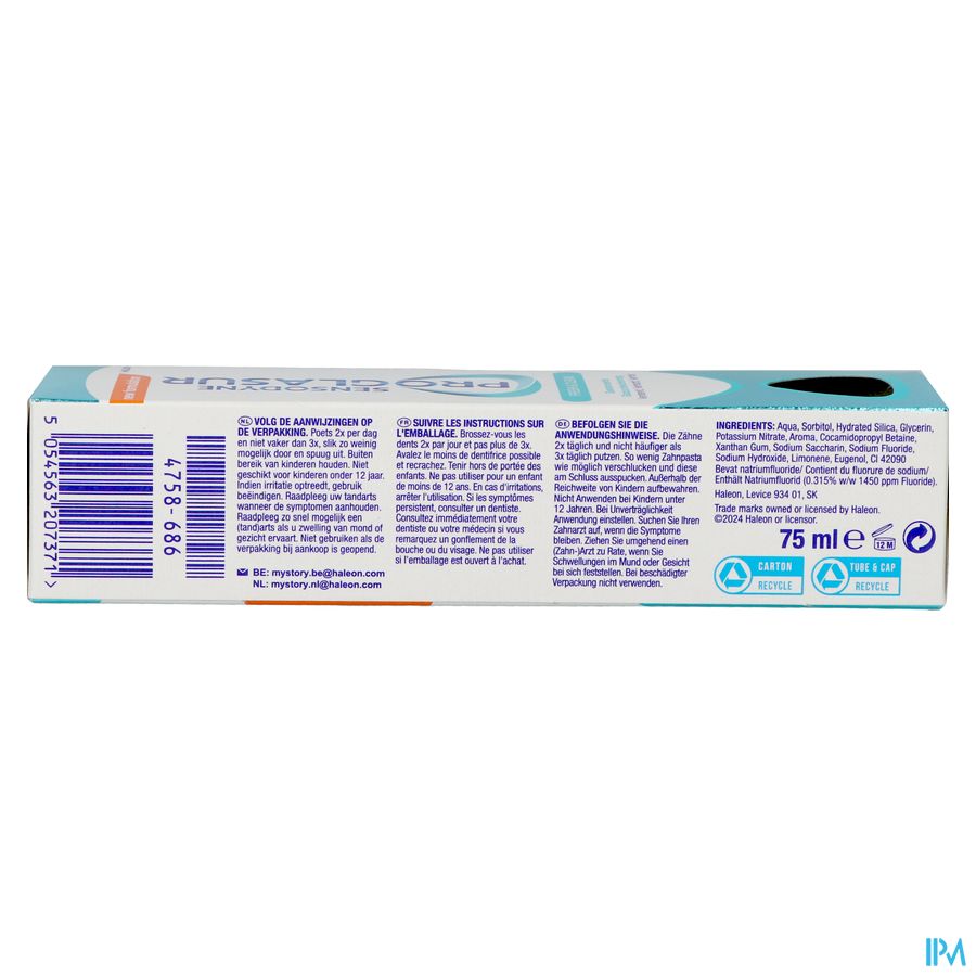 Sensodyne Proglasur Fresh & Clean Tube 75ml 4