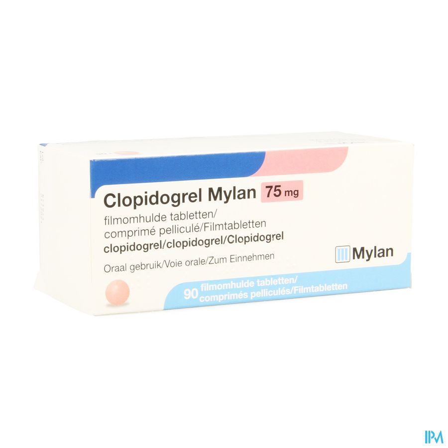 Clopidogrel Mylan 75mg Filmomh Tabl 90 X 75mg