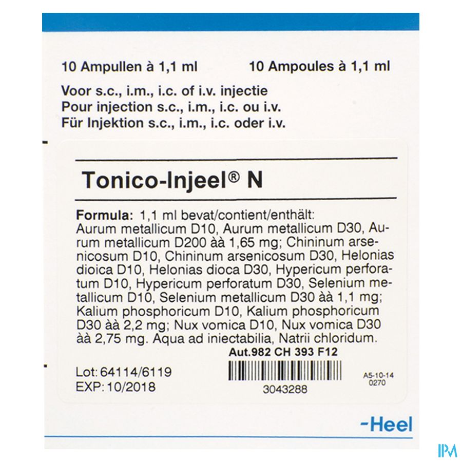 Tonico Injeel N Amp 10x1,1ml Heel 2