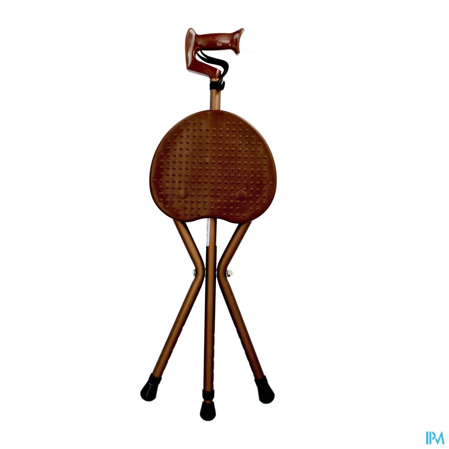 Pluviose Canne Siege Aluminium Cuivre