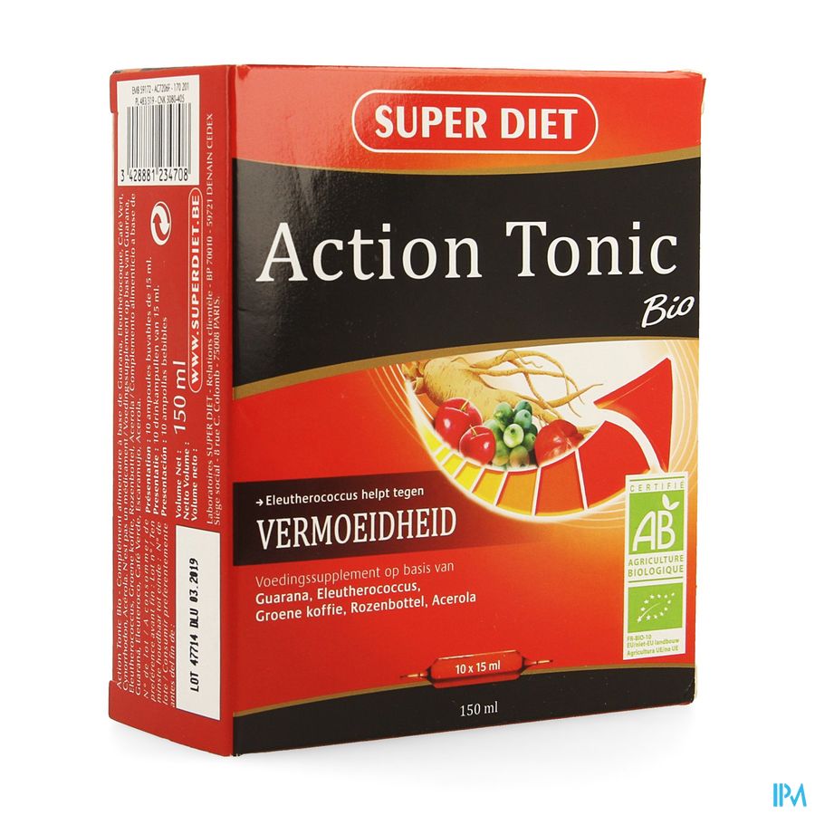 Superdiet Action Tonic Amp 10x15ml Superdiet Action Tonic Amp 10x15ml