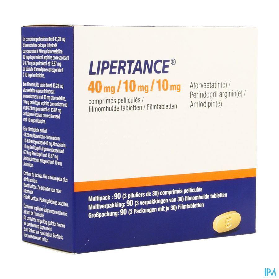 Lipertance 40mg/10mg/10mg Filmomh Tabl 90 Lipertance 40mg/10mg/10mg Filmomh Tabl 90