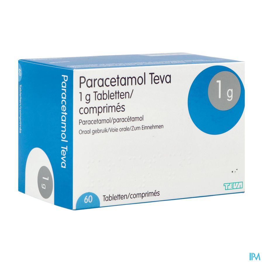 Paracetamol Teva 1g Tabl 60 X 1g Blister 1