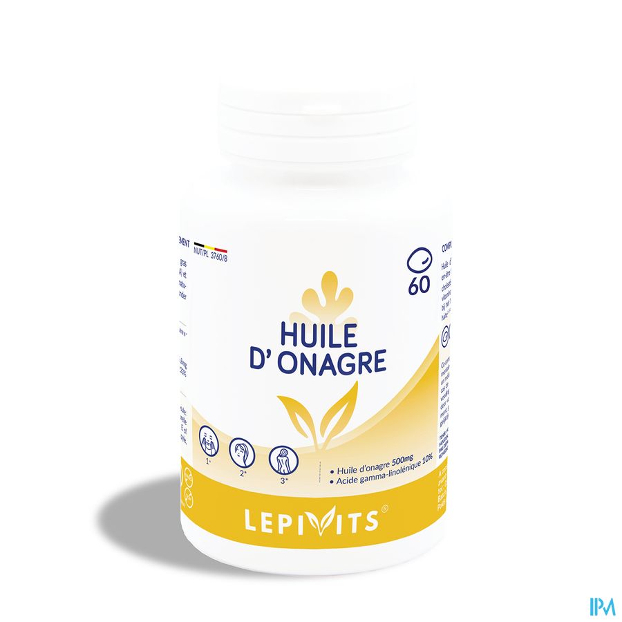 Lepivits Teunisbloemolie 500mg 10% Gla Caps 60