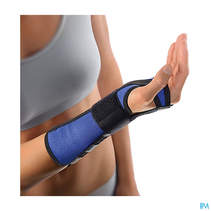 Bort Polsbrace Alu Spalk+velcro Links Blauw l