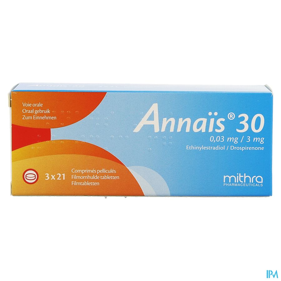 Annais 30 0,03mg/3mg Filmomh Tabl 3 X 21 1