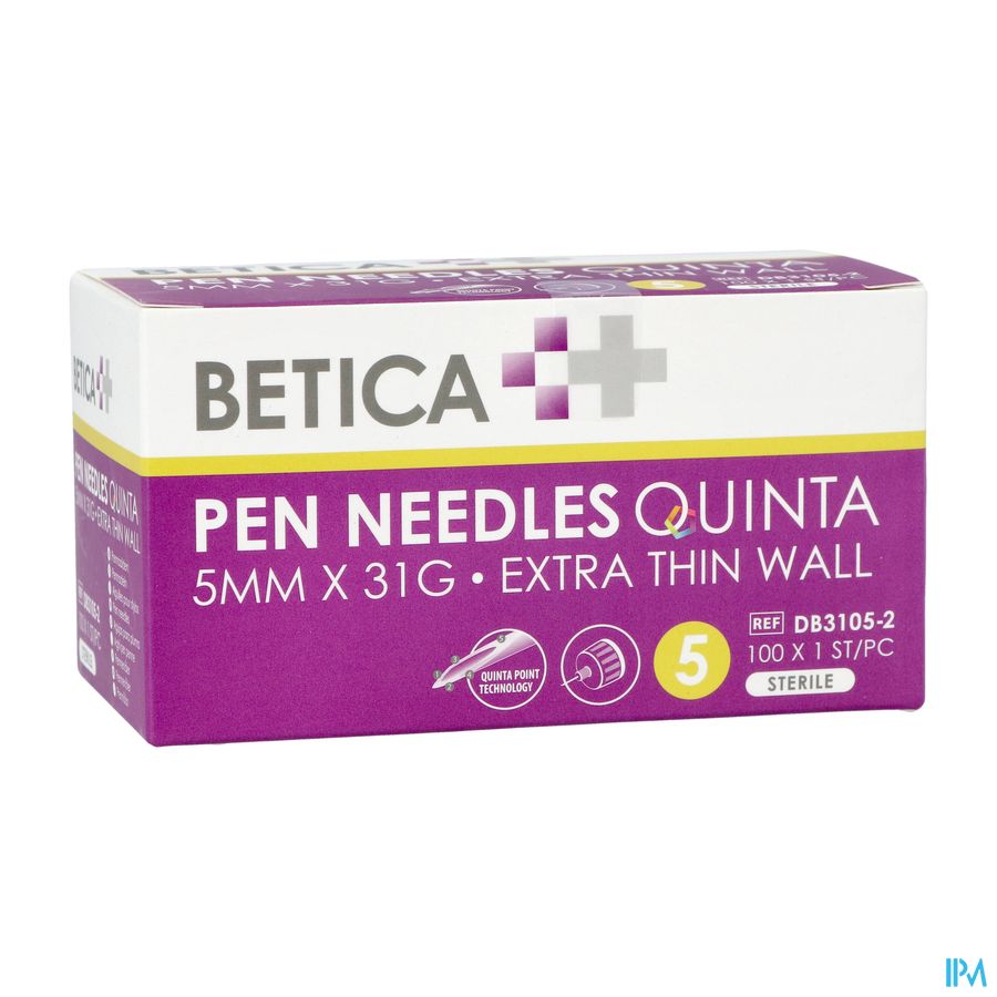 Betica Pen Needles Quinta 5mmx31g 100 Betica Pen Needles Quinta 5mmx31g 100