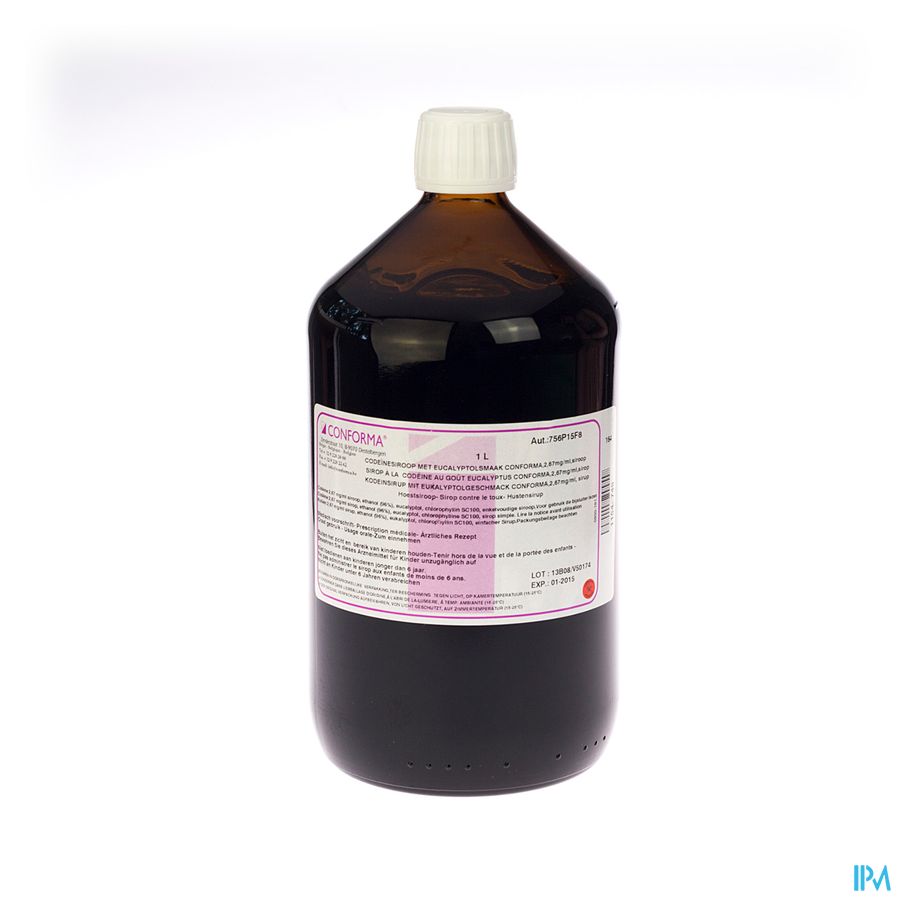 Codeine Sirop Eucal.smaak 1l Conf