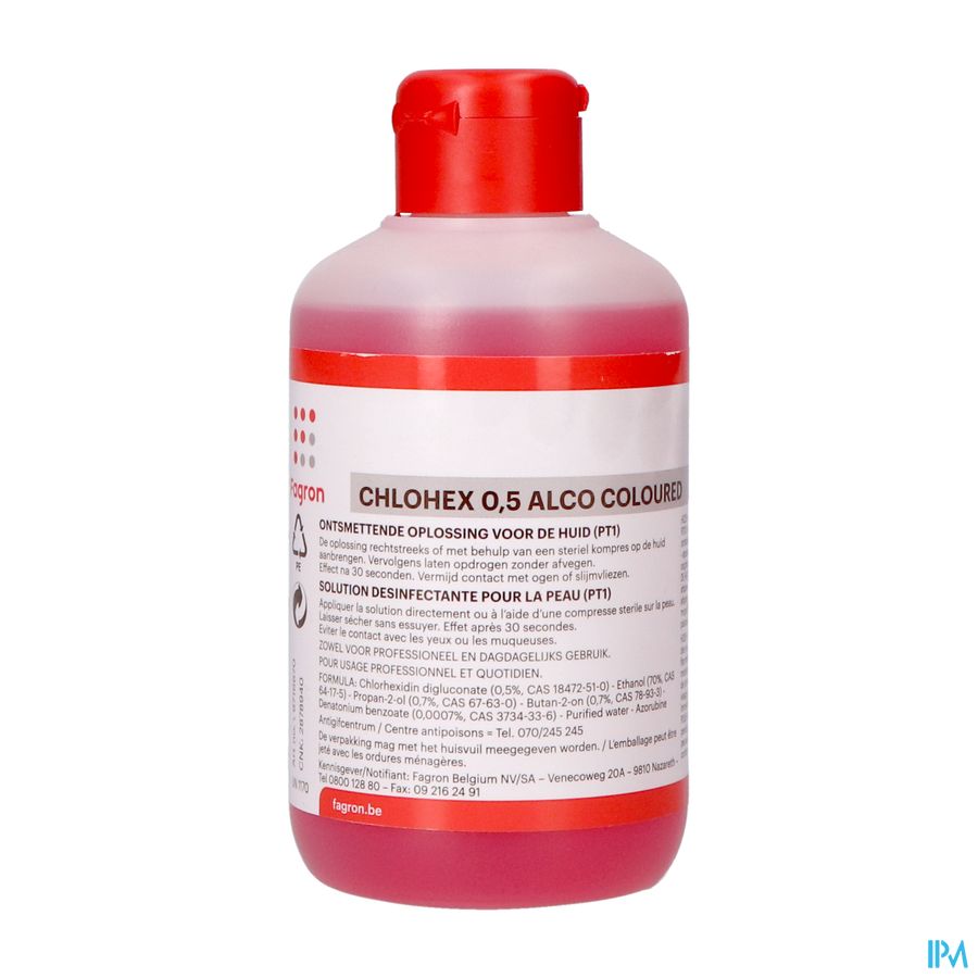 Fagron Pharmawhite Chlohex 0,5 Alco Coloured 250ml Fagron Pharmawhite Chlohex 0,5 Alco Coloured 250ml
