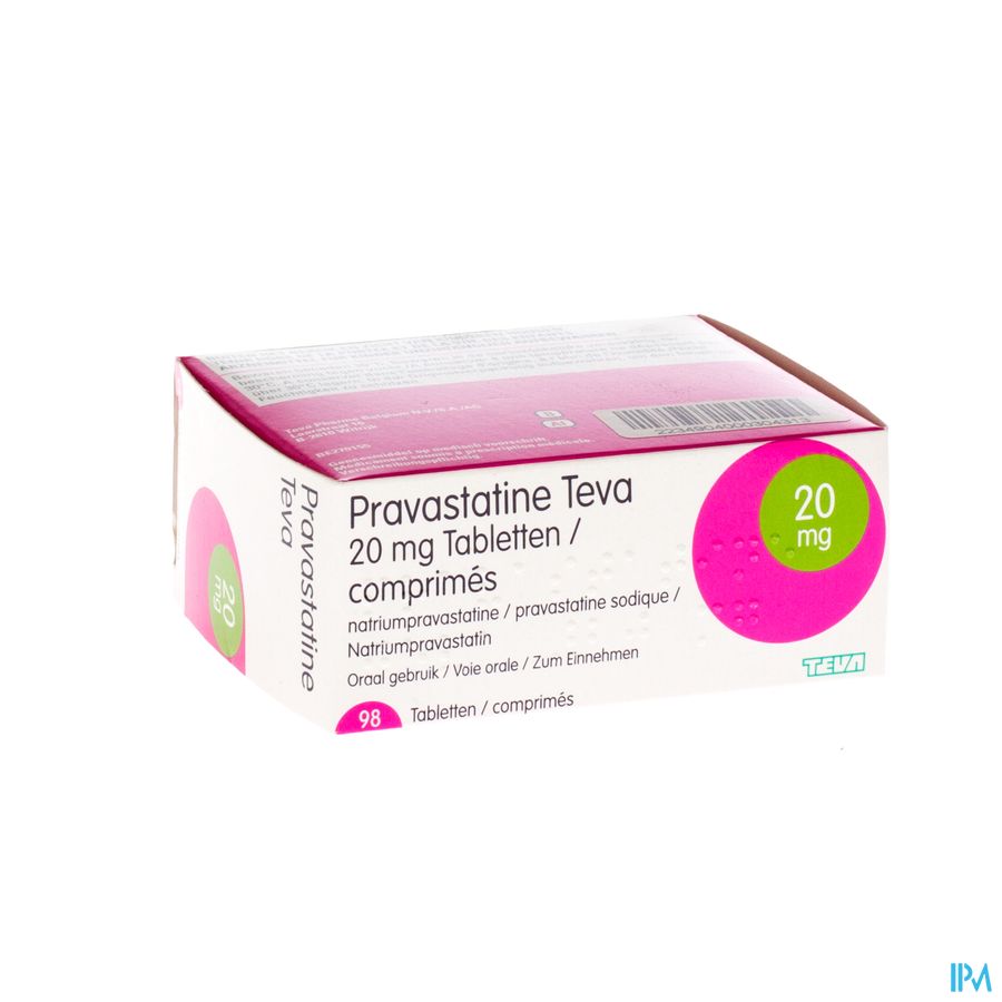 Pravastatine Teva 20mg Tabl 98 Pravastatine Teva 20mg Tabl 98