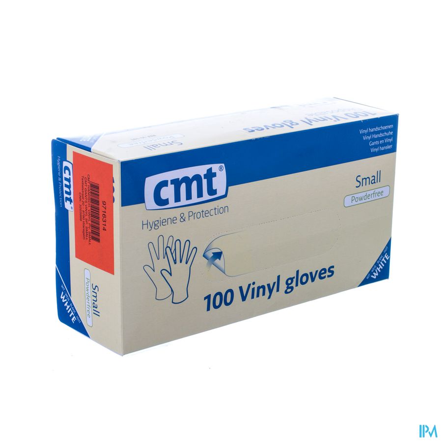 Cmt Handschoenen Vinyl Z/poeder S 100