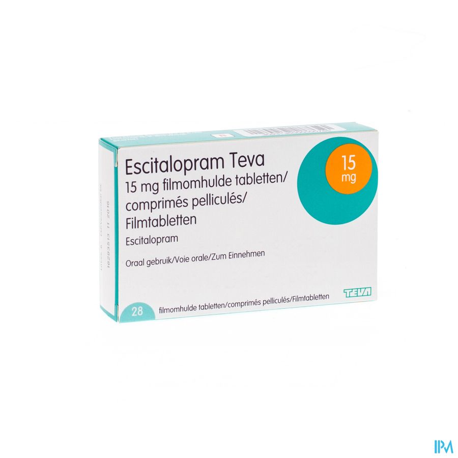 Escitalopram 15mg Teva Filmomh Tabl 28 X 15mg Escitalopram 15mg Teva Filmomh Tabl 28 X 15mg
