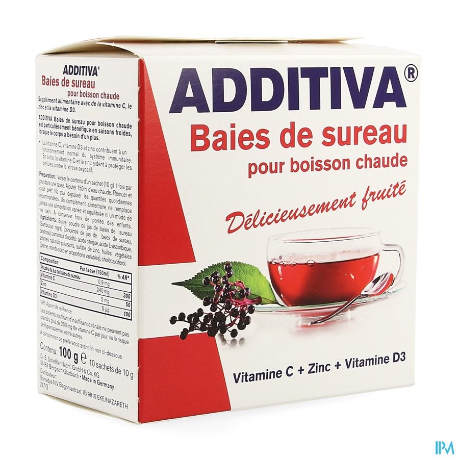 Additiva Baies Sureau Pour Boisson Chaude Sach 10 Additiva Baies Sureau Pour Boisson Chaude Sach 10