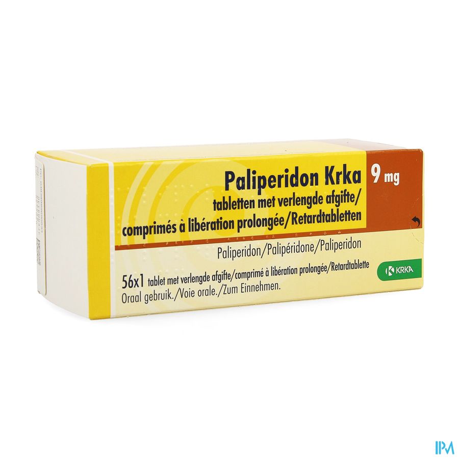 Paliperidon Krka 9mg Lib. Prolongee Comp 56 X 9mg Paliperidon Krka 9mg Lib. Prolongee Comp 56 X 9mg