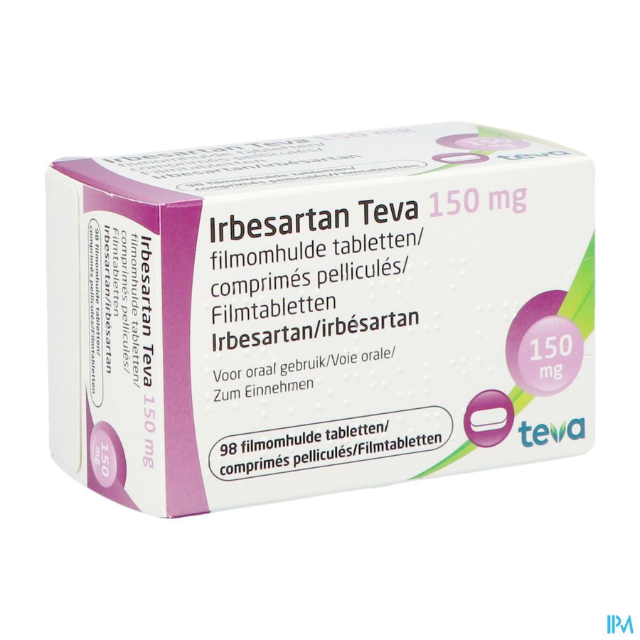 Irbesartan Teva 150mg Filmomh Tabl 98 X 150mg Irbesartan Teva 150mg Filmomh Tabl 98 X 150mg