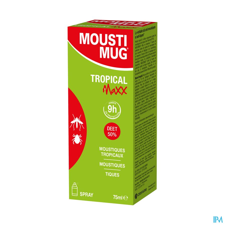 Moustimug Tropical Maxx Spray 50% Deet 75ml Moustimug Tropical Maxx Spray 50% Deet 75ml