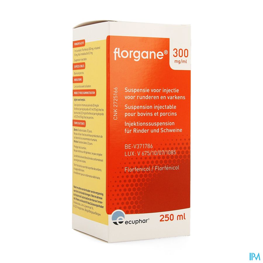 Florgane 300mg/ml Susp Inj Runderen 250ml Florgane 300mg/ml Susp Inj Runderen 250ml