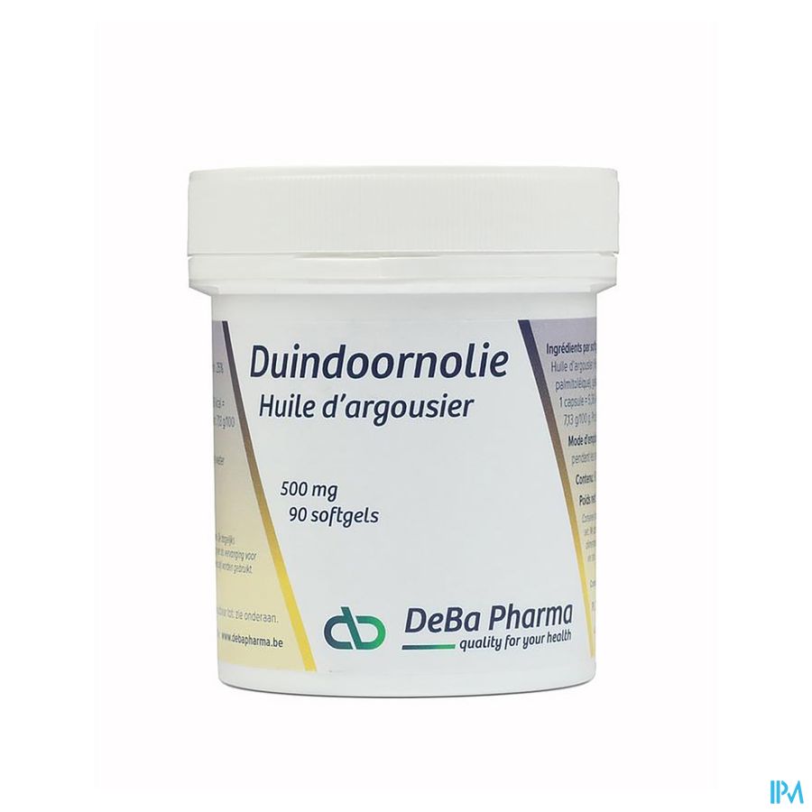 Duindoorn Olie Softgel 180x500mg Deba Duindoorn Olie Softgel 180x500mg Deba