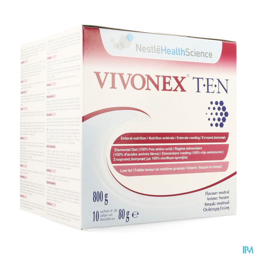 Vivonex Ten Pdr Zakje 10x80g Vivonex Ten Pdr Zakje 10x80g