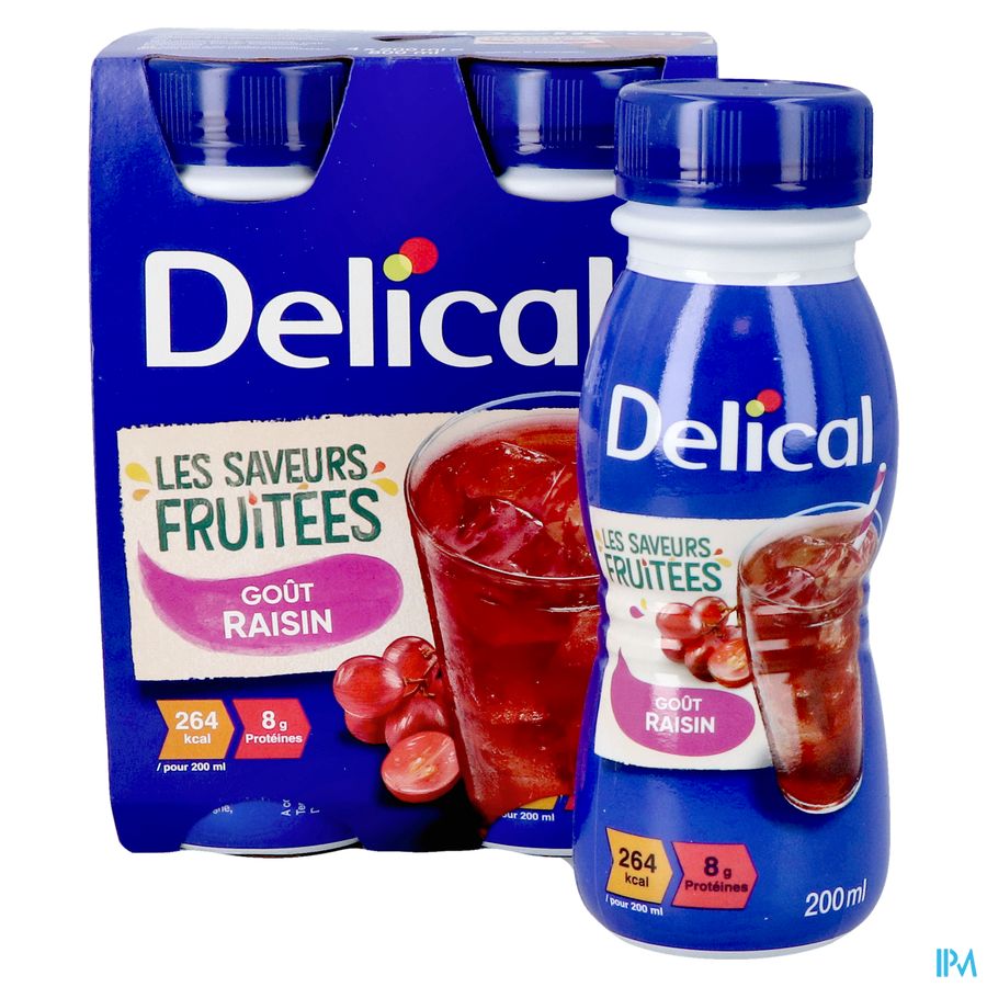 Delical Fruitdrink Druiven 4x200ml 7