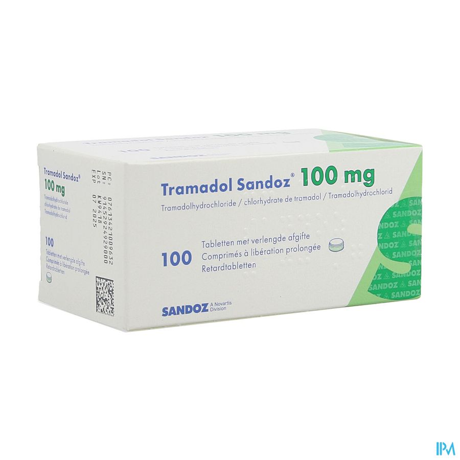 Tramadol 100 Sandoz Tabl Verl Afgifte 100 X 100mg