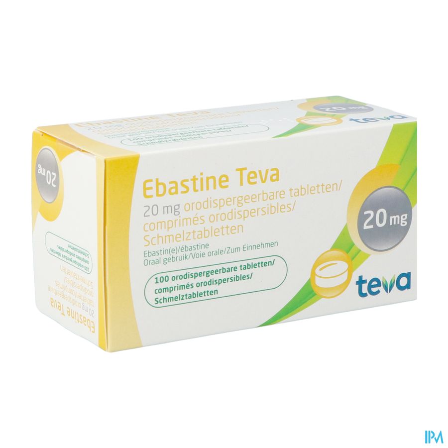 Ebastine 20mg Teva Comp Odt 100 X 20mg Ebastine 20mg Teva Comp Odt 100 X 20mg