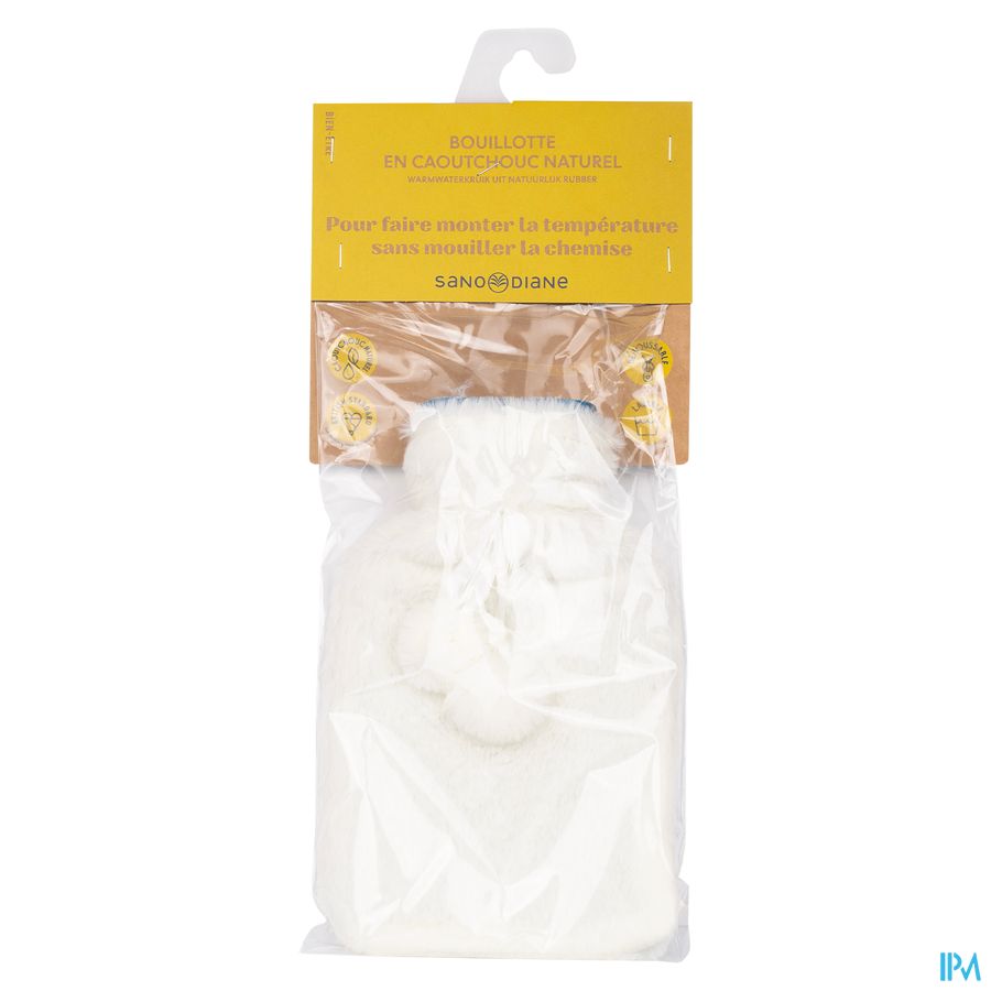 Sanodiane Rubber Waterkruik Witte Vacht 1l 1