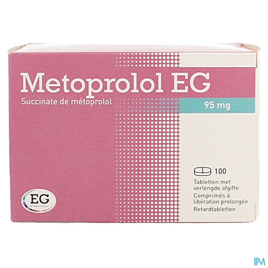 Metoprolol EG  95Mg Verlengde Afgifte Tabl 100 1