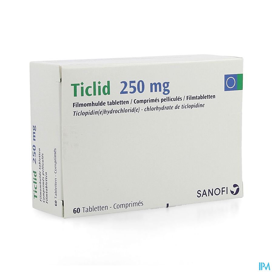 Ticlid 250mg Impexeco Tabl 60 X 250mg Pip Ticlid 250mg Impexeco Tabl 60 X 250mg Pip