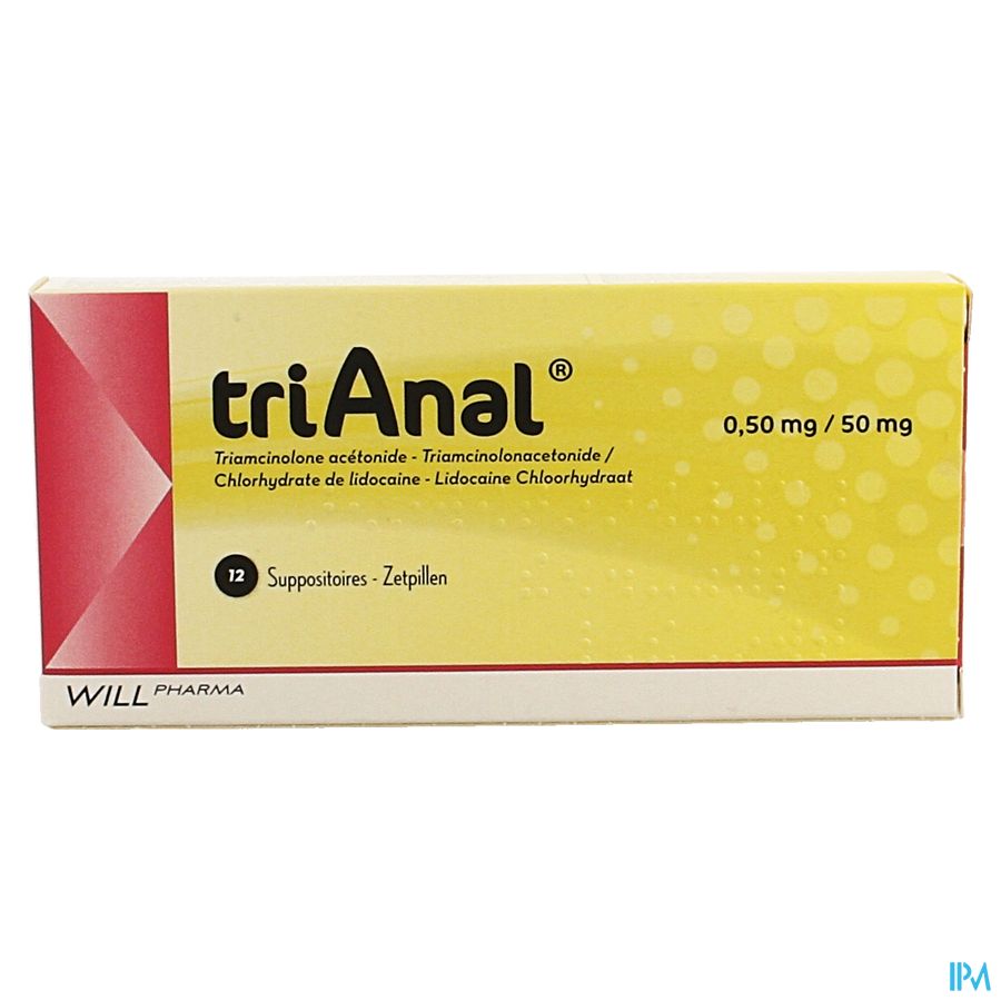 Trianal 0,50mg/50mg Suppo 12 2