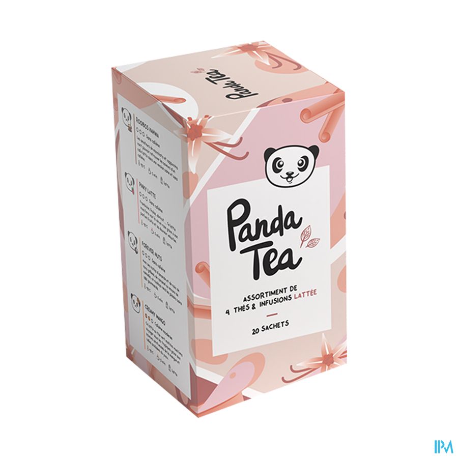 Panda Tea Coffret Latte Zakjes 20 Panda Tea Coffret Latte Zakjes 20