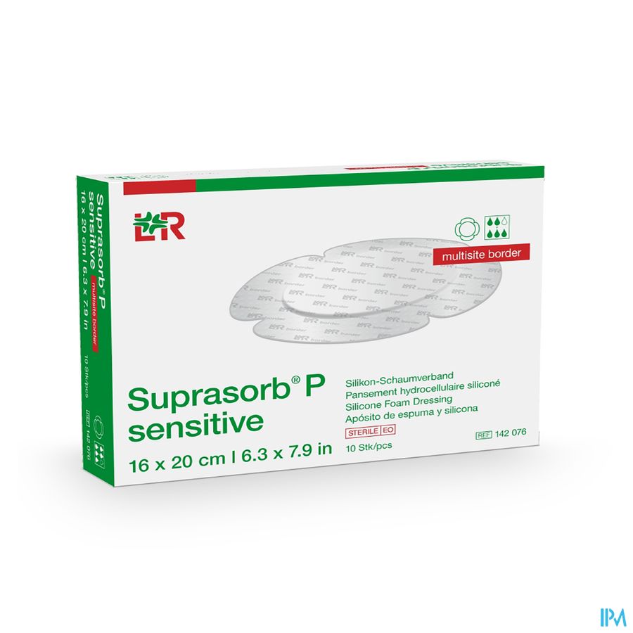 Suprasorb P Sensitive B Multisite 16x20cm10 142076 Suprasorb P Sensitive B Multisite 16x20cm10 142076