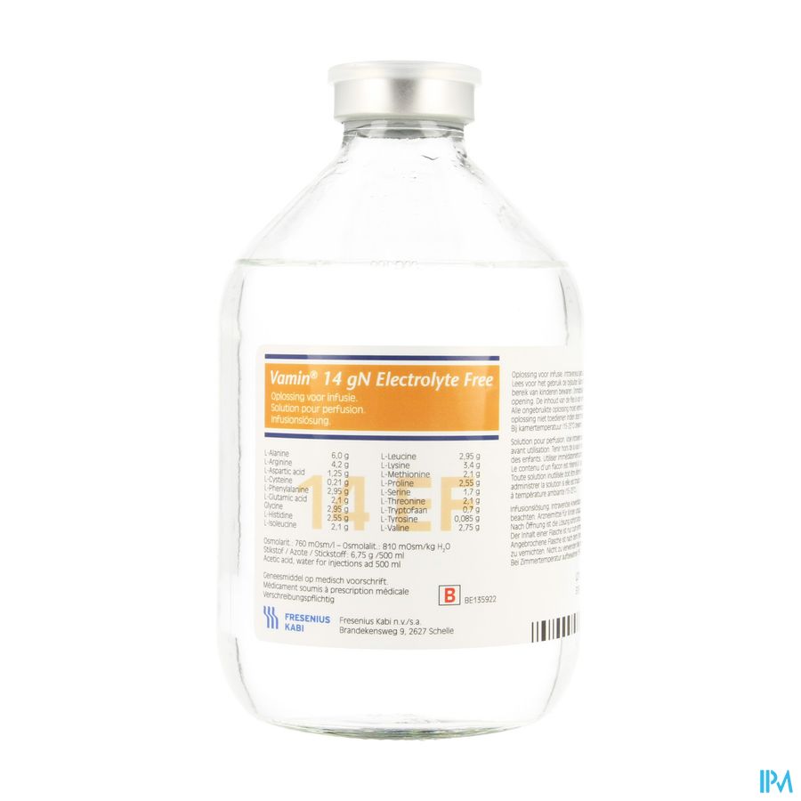 Vamin 14g N Electr Free Fl 500ml Vamin 14g N Electr Free Fl 500ml