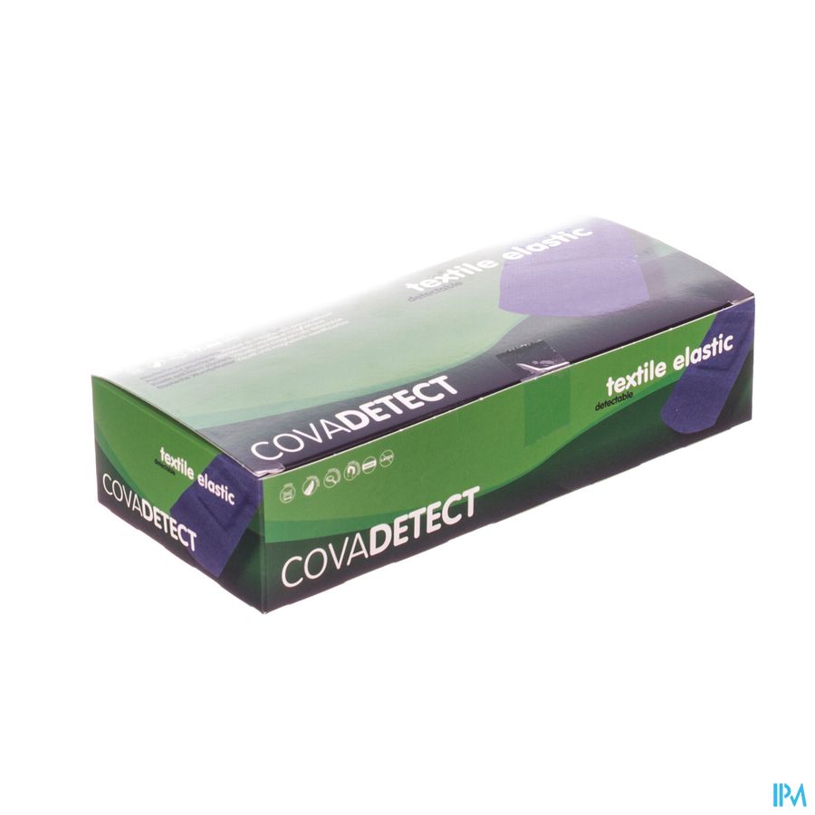 Cova Detectiepleister Blauw 3x12cm Text100 30120t Cova Detectiepleister Blauw 3x12cm Text100 30120t