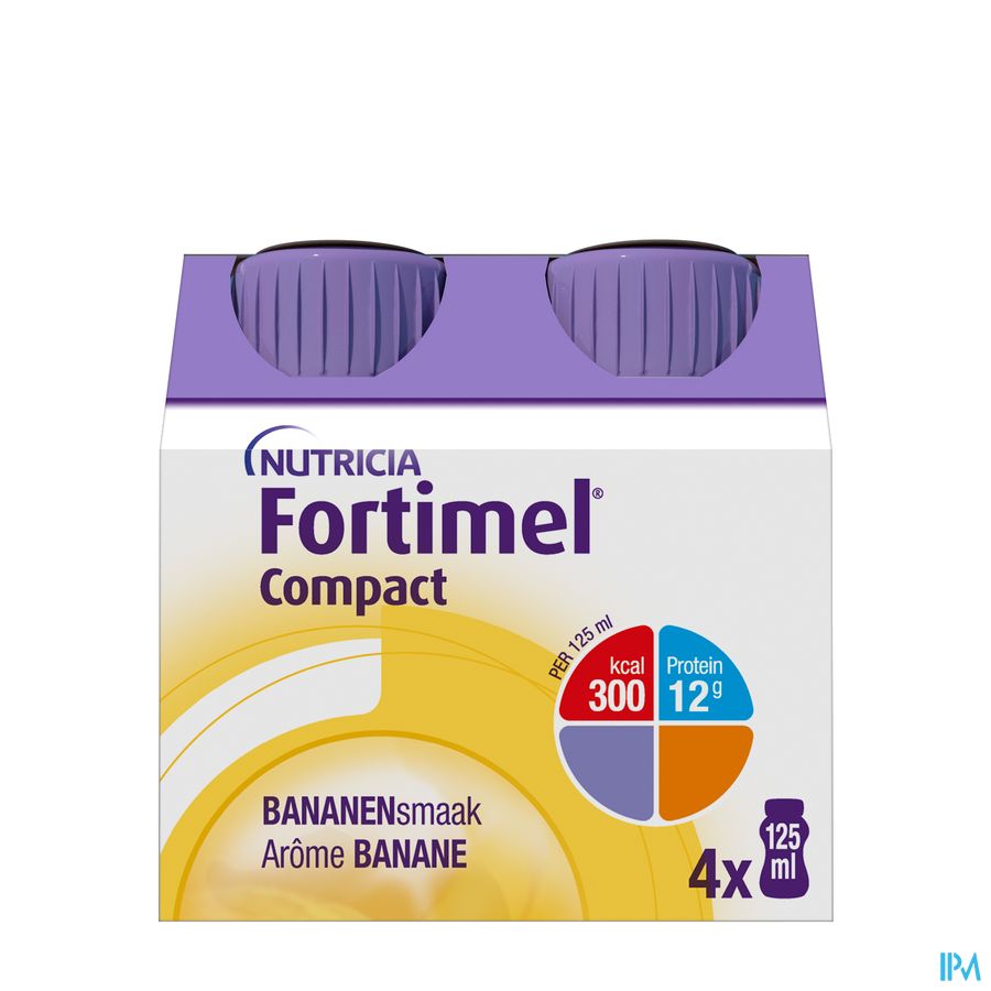 Fortimel Compact Banaan Flesjes 4x125 ml