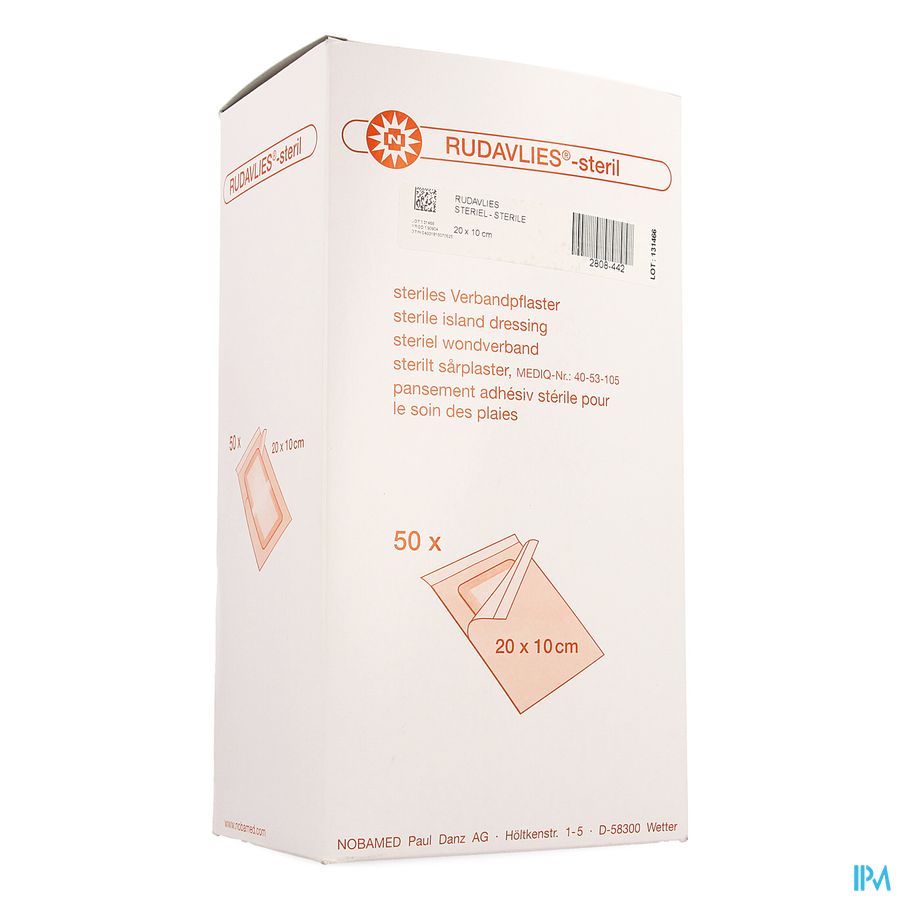 Noba Rudavlies Pans Sterile 20cmx10cm 50 9280457 Noba Rudavlies Pans Sterile 20cmx10cm 50 9280457
