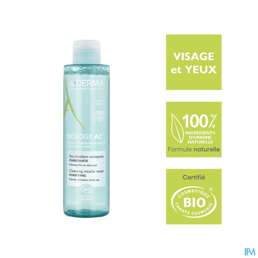 Aderma Biology Ac Zuiverend Micellair Water 200ml 16