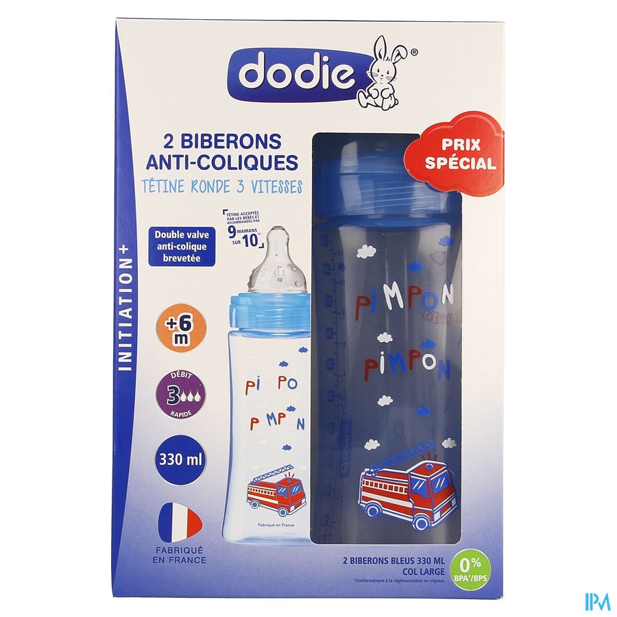 Dodie Kit Zuigfles Initiatie+ Jongen 330ml 2 1