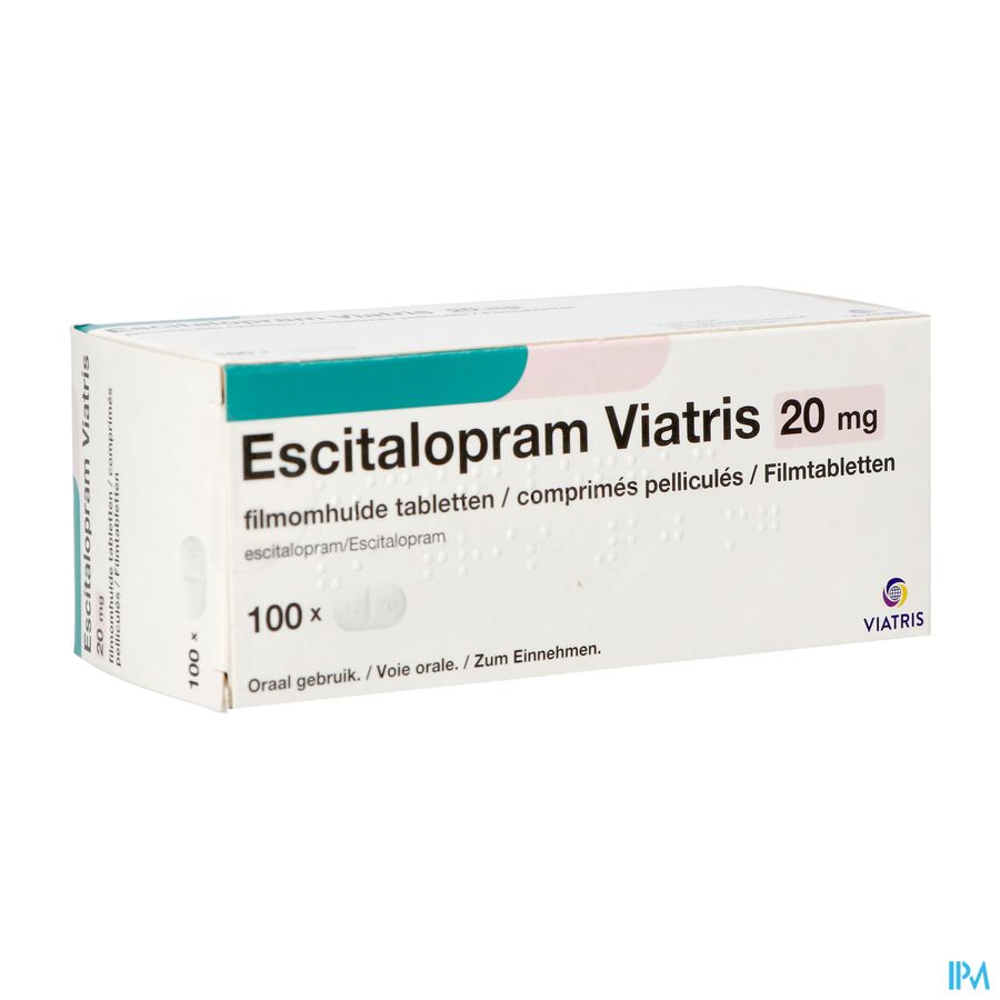 Escitalopram Viatris 20mg Filmomh Tabl 100