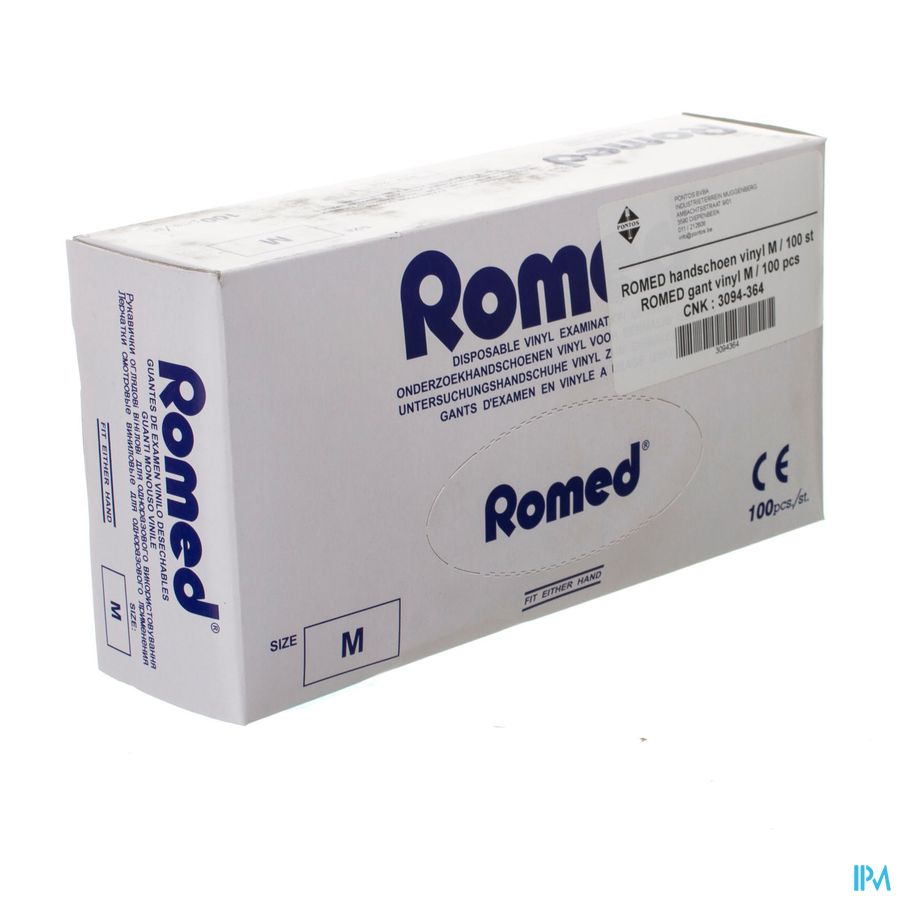 Romed Handschoen Vinyl Wegwerp M 100 Pontos 1