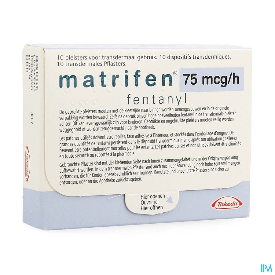 Matrifen 75 Ug/h Pleister Transderm 10x 75ug/h Matrifen 75 Ug/h Pleister Transderm 10x 75ug/h