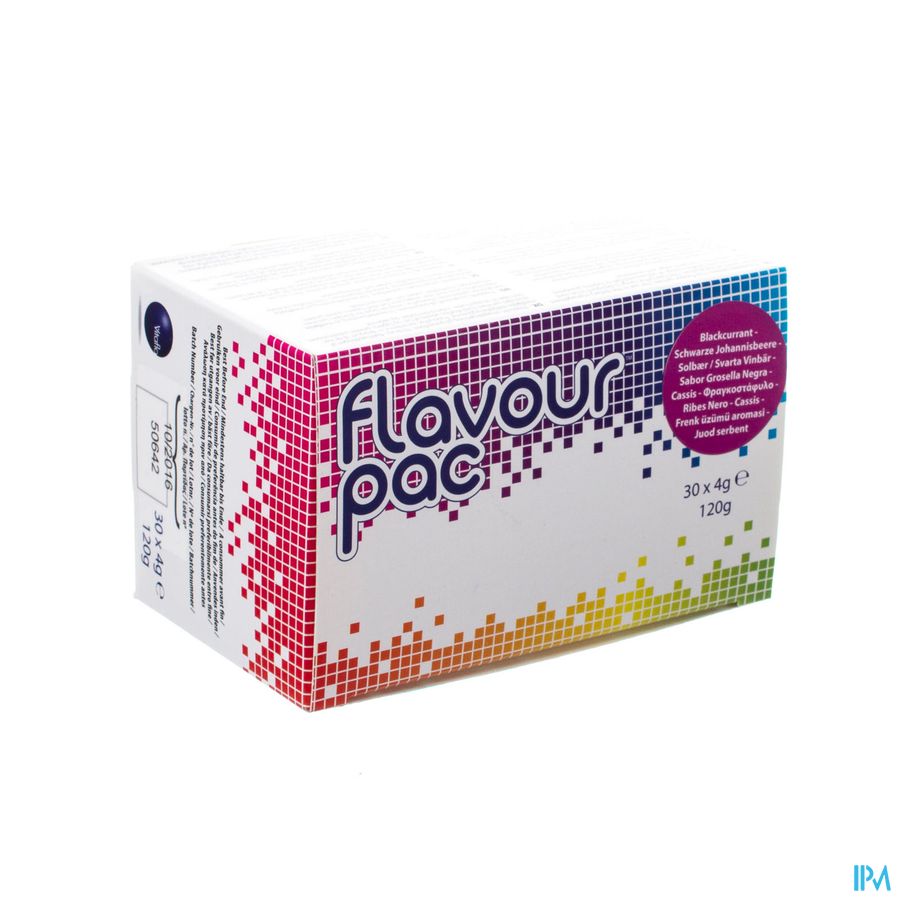 Flavour Pac Cassis Zakje 30x4g Flavour Pac Cassis Zakje 30x4g
