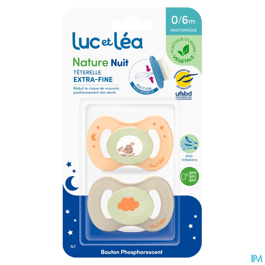 Luc&lea Sucette Nuit Ana Veg 0-6m Mouton 2