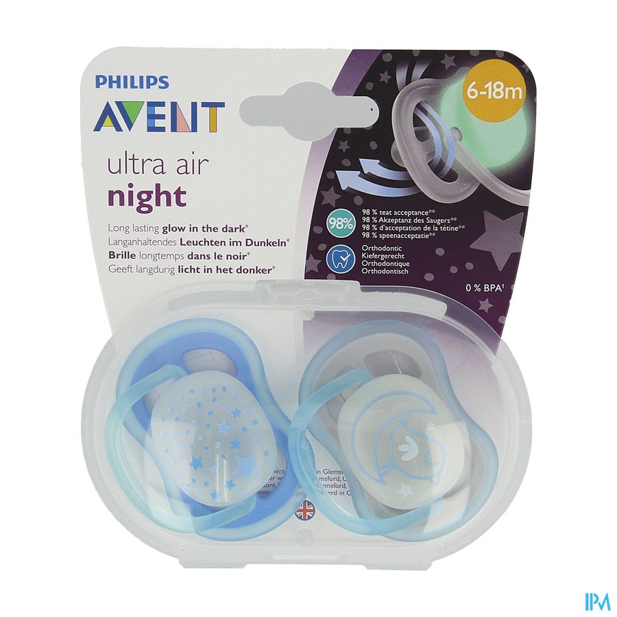Philips Avent Fopspeen +6m Air Night Mix
