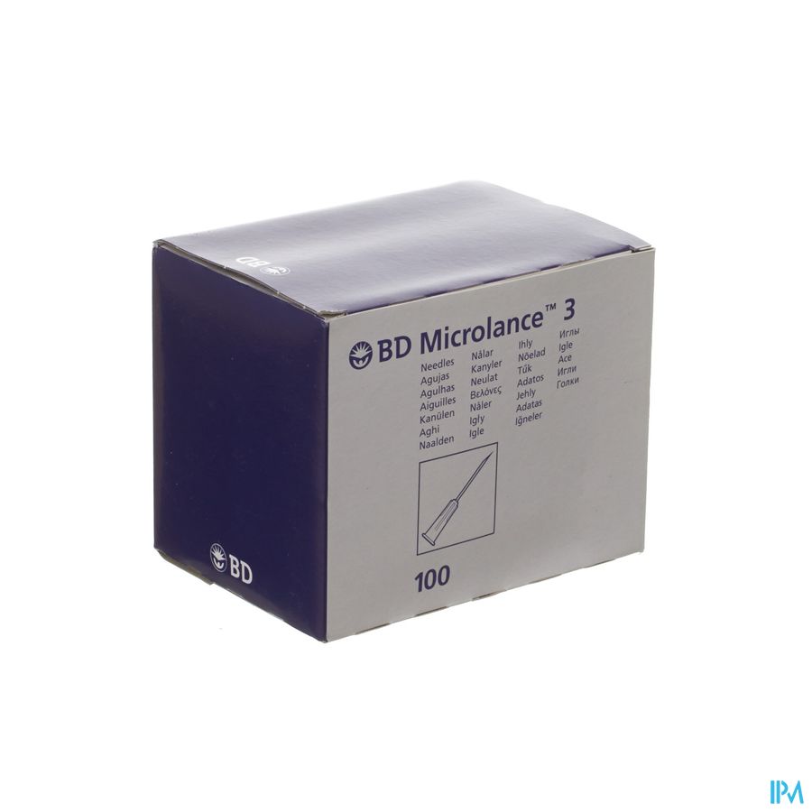 Bd Microlance 3 Nld 23g 1 1/4 Rb 0,6x30mm Blauw100 Bd Microlance 3 Nld 23g 1 1/4 Rb 0,6x30mm Blauw100