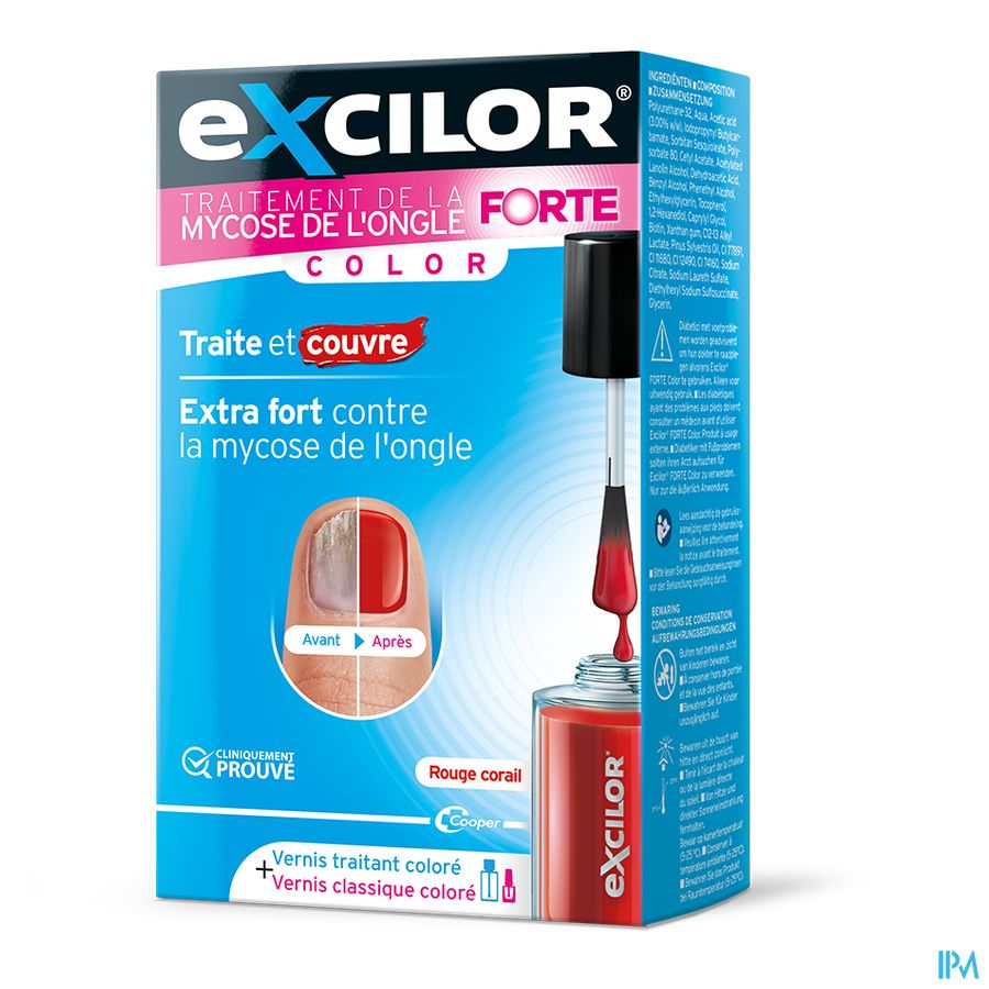 Excilor Forte Color Red Mycose Ongle 30ml+ Vao 8ml Excilor Forte Color Red Mycose Ongle 30ml+ Vao 8ml