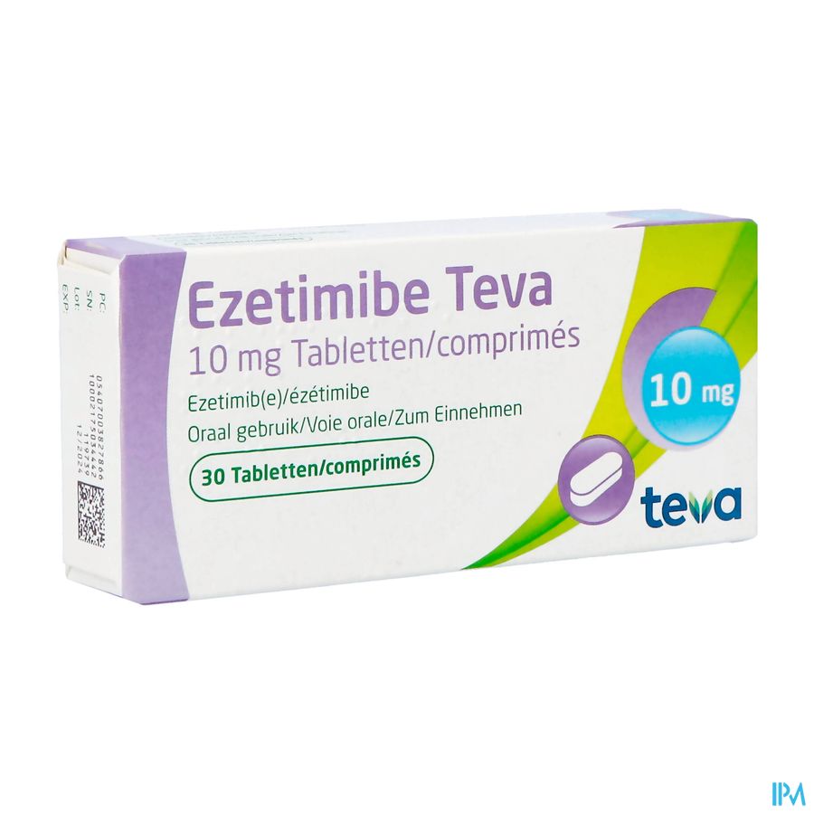 Ezetimibe Teva 10mg Comp 30 Ezetimibe Teva 10mg Comp 30