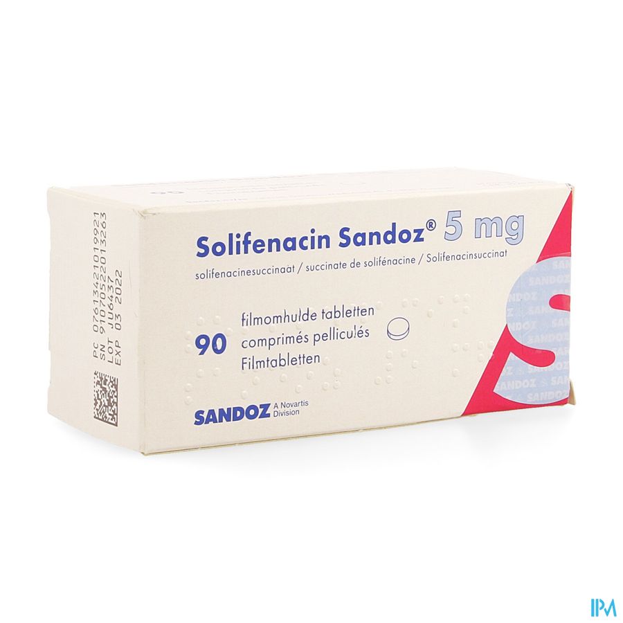 Solifenacin Sandoz 5mg Comp Pell 90 X 5mg 1