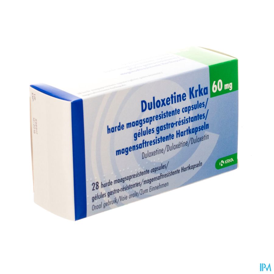 Duloxetine Krka 60mg Maagsapresist.caps 28 X 60mg Duloxetine Krka 60mg Maagsapresist.caps 28 X 60mg