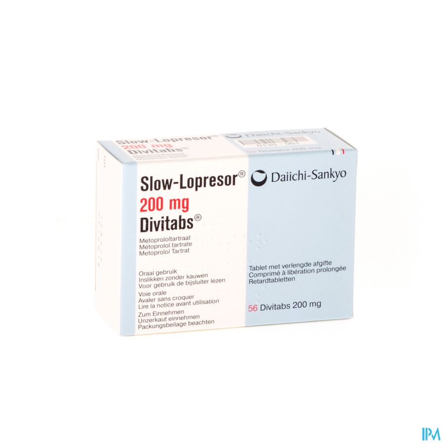 Slow Lopresor Comp Div 56 X 200mg